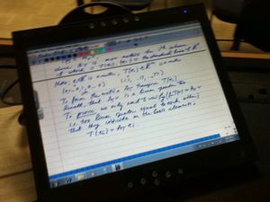 lecture with tablet