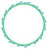 Circle with unit vector field.png